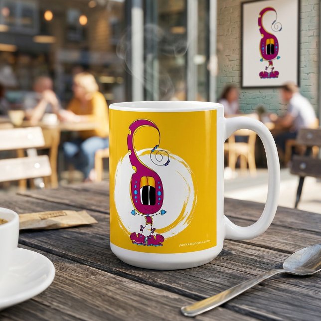 Funny, Colorful, Quirky, Cartoon Character Coffee Mug (Take a look at this very cool cartoon character mug!)