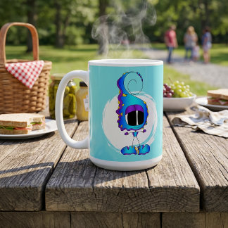 Funny, Colorful, Quirky, Cartoon Character Coffee Mug