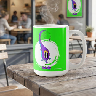 Funny, Colorful, Quirky, Cartoon Character Coffee Mug