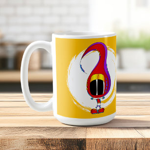 Funny, Colorful, Quirky, Cartoon Character Coffee Mug
