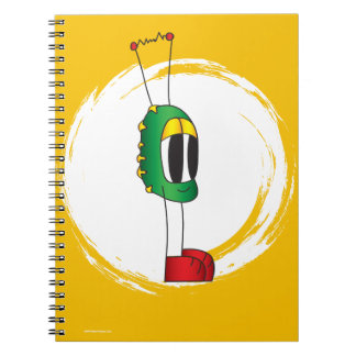 Funny, Colorful, Quirky, Cartoon Character Notebook