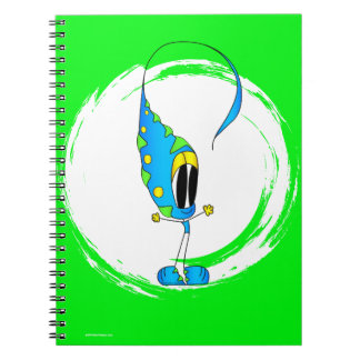 Funny, Colorful, Quirky, Cartoon Character Notebook