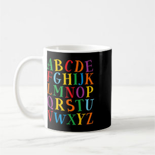 Funny Colour Letters Alphabet Learn Abcs Kindergar Coffee Mug