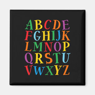 Funny Colour Letters Alphabet Learn Abcs Kindergar Magnet