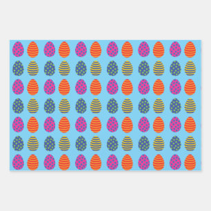 Funny, Coloured Easter Eggs Wrapping Paper 