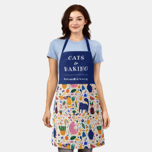 Funny Colourful Boho Cats Desert Pattern   Apron