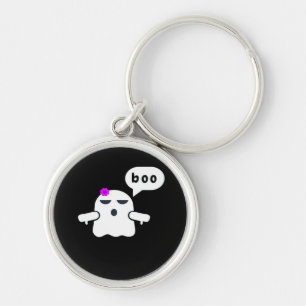 Funny Colourful Boo Of Disapproval Girl Key Ring