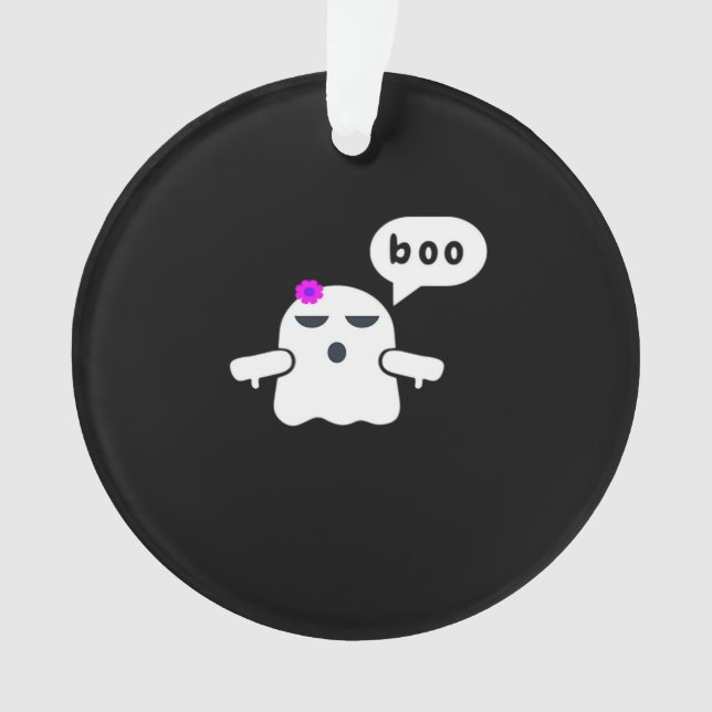 Funny Colourful Boo Of Disapproval Girl Ornament (Front)