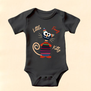 Funny colourful cat baby bodysuit