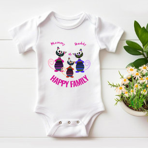 Funny colourful cats baby bodysuit