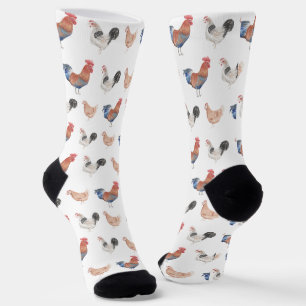 Funny Colourful Chicken Hen Socks