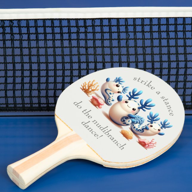 Funny Colourful Dancing Nudibranchs and Corals Ping Pong Paddle (Insitu)