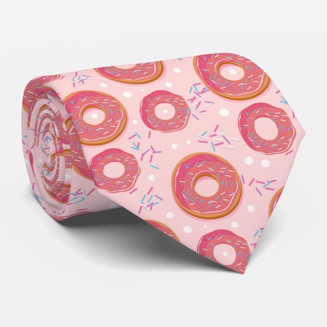 Funny Colourful Doughnut Neck Tie (Rolled)