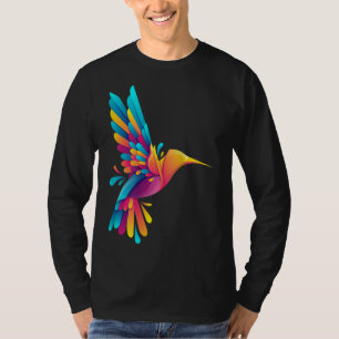 Funny Colourful Hummingbird Design, Support Animal T-Shirt
