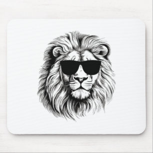 Funny Colourful Lion In Sungles For Lover Lions &a Mouse Pad