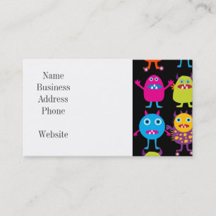 Funny Colourful Monster Party Creatures Characters Business Card