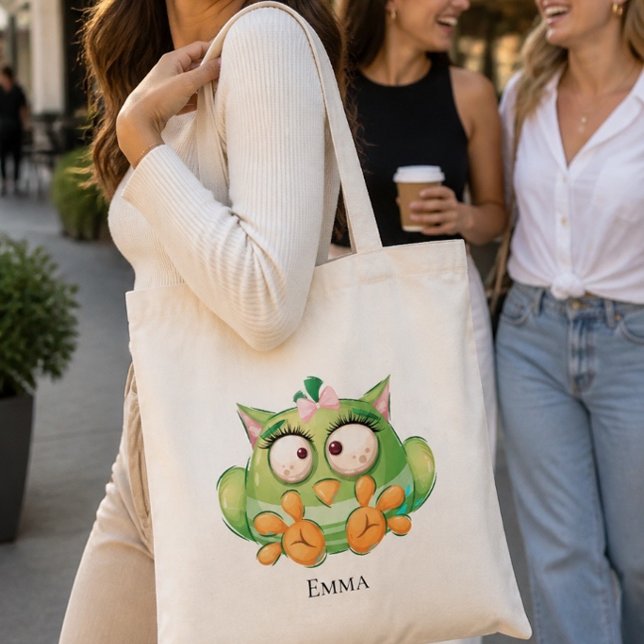Funny Colourful Owl Personalised Tote Bag (Creator Uploaded)