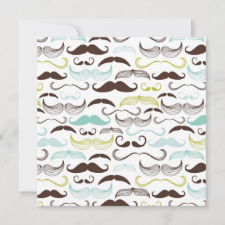 Funny Colourful Pattern for Moustache Lovers