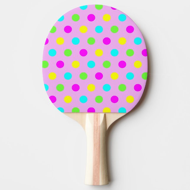 Funny Colourful Polka Dots - Ping Pong Paddle (Front)