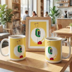 Funny, Colourful, Quirky, Cartoon Character Coffee Mug