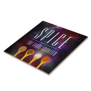 Funny Colourful Spice the Final Frontier Ceramic Tile