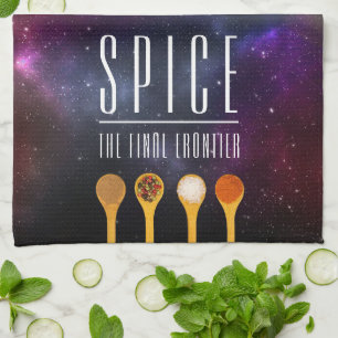 Funny Colourful Spice the Final Frontier Tea Towel