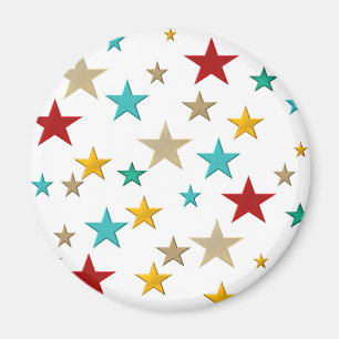 Funny, colourful stars magnet