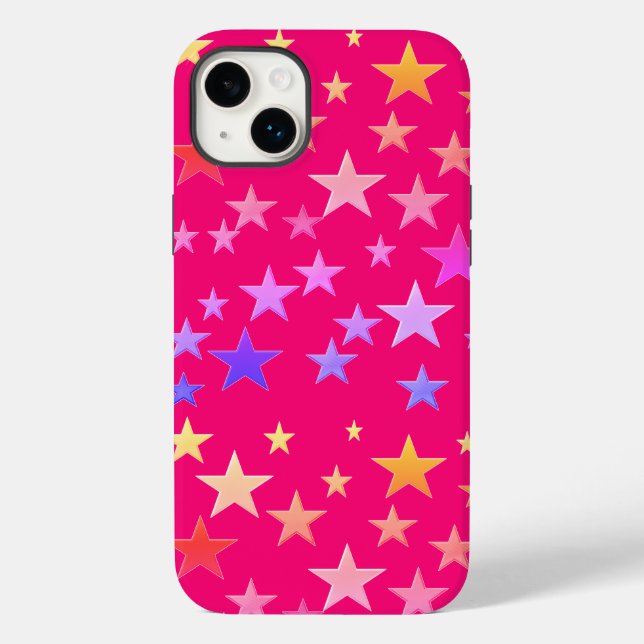 Funny, colourful stars pink Cases (Back)