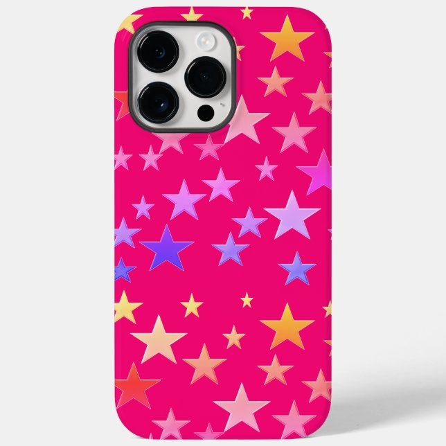 Funny, colourful stars pink Cases (Back)