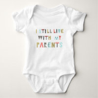 Funny Colourful Text "I Live With My Parents" Kid