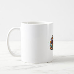 Funny Colourful Turtle On A Scooter Coffee Mug