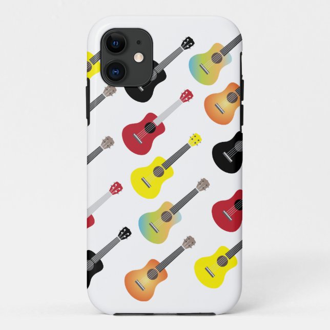 Funny Colourful Ukulele Patterns iPhone 5 Case (Back)