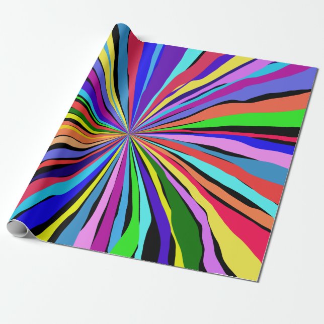 Funny Colours Wrapping Paper (Unrolled)