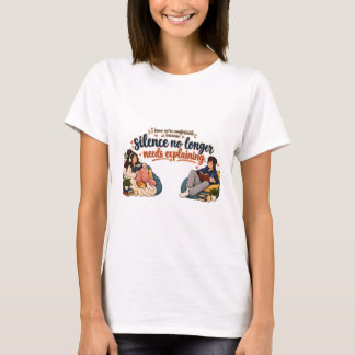 Funny Comfortable Couple Silence Quote T-Shirt