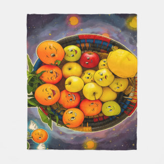 FUNNY COMICAL FRUIT DESIGN ABSTACT ART MODERN FLEECE BLANKET