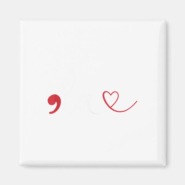 Funny Comma La Kamala Harris Punctuation La Electi Magnet (Front)