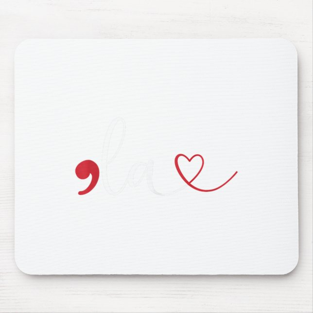 Funny Comma La Kamala Harris Punctuation La Electi Mouse Pad (Front)