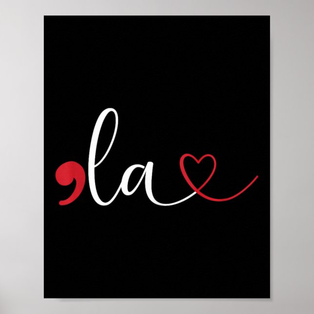 Funny Comma La Kamala Harris Punctuation La Electi Poster (Front)