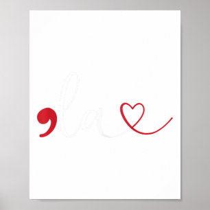 Funny Comma La Kamala Harris Punctuation La Electi Poster