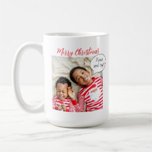 Funny Comment Bubble Photo Christmas Grandparent Coffee Mug