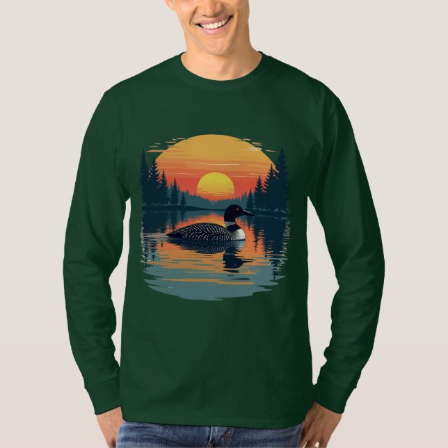 Funny Common Loon – Minnesota Bird Watcher T-Shirt (Front)