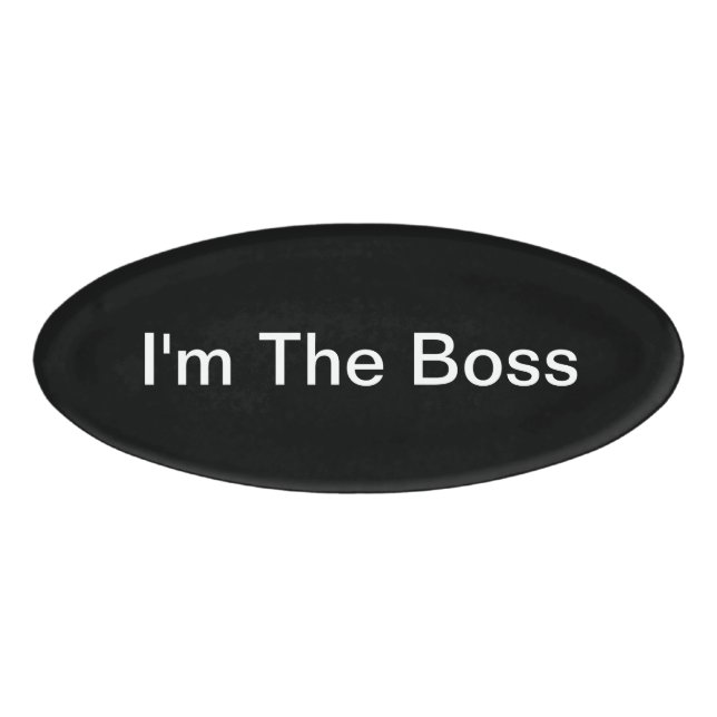 Funny Company Boss Theme Name Tag (Front)