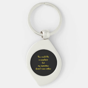 Funny Complaint Department Apathy  Key Ring