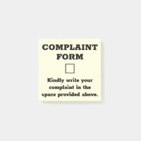 Funny Complaint Form