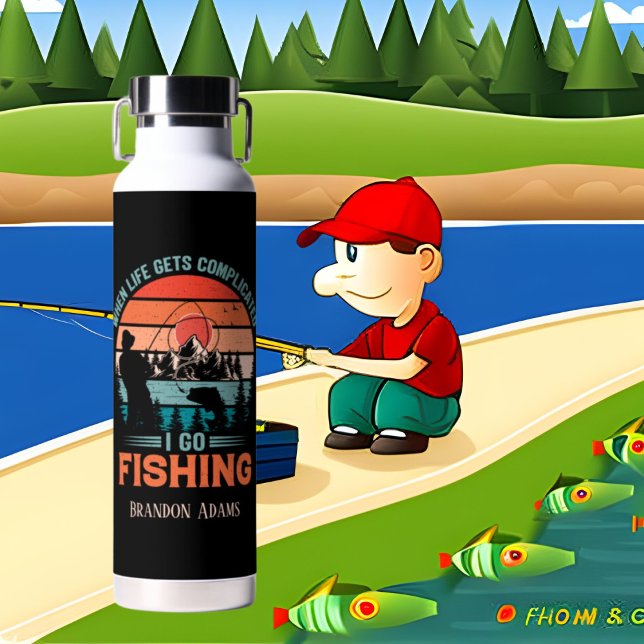 Funny complicated life add name water bottle (Creator Uploaded)