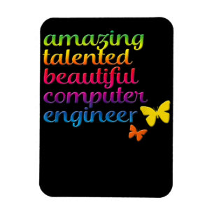 Funny Computer Engineer Cute Girl Engineering Magnet