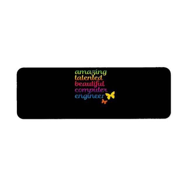 Funny Computer Engineer | Cute Girl Engineering Return Address Label (Front)