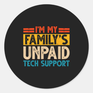 Funny Computer Engineer Tech Lover Geek Nerd Tech Classic Round Sticker