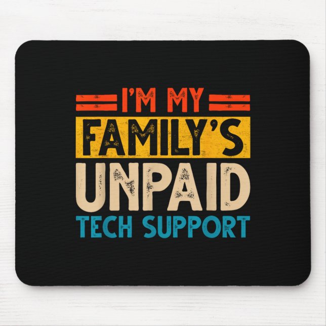 Funny Computer Engineer Tech Lover Geek Nerd Tech  Mouse Pad (Front)
