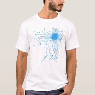 Funny Computer Geek PCB Design CPU Chip Circuit T-Shirt
